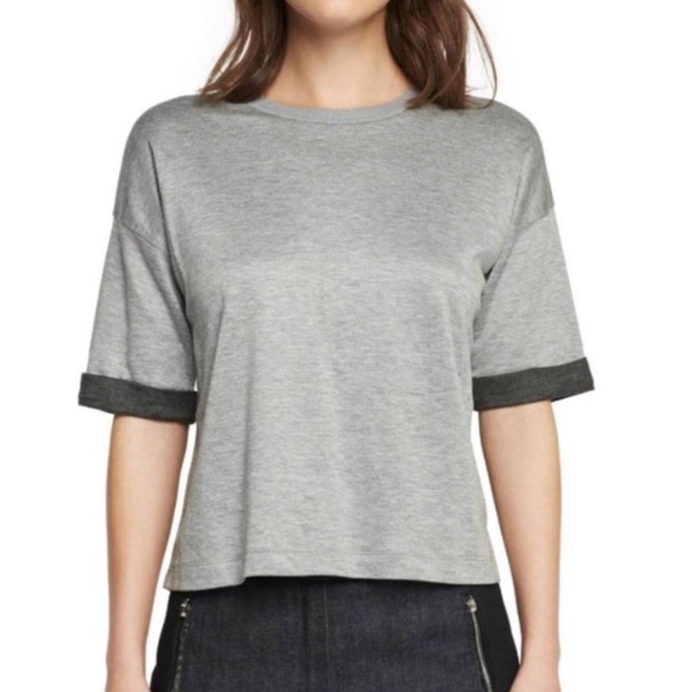 Rag & Bone Gray Two Tone Alexa Baby Tee Shirt